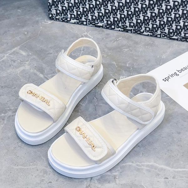 

summer ladies beach shoes sandals platform beige black