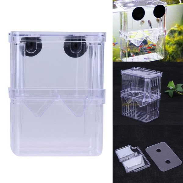 

air pumps & accessories guppies hatching isolation box multifunctional acrylic fish breeding dual layer incubator for tank aquarium