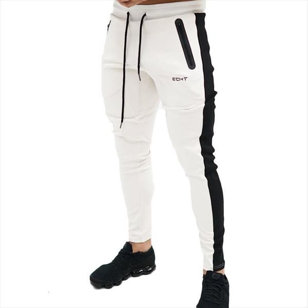 

casual patchwork gym fitness trackpants women pant joggers sweatpants cotton trousers sport training male running sportswear, Black