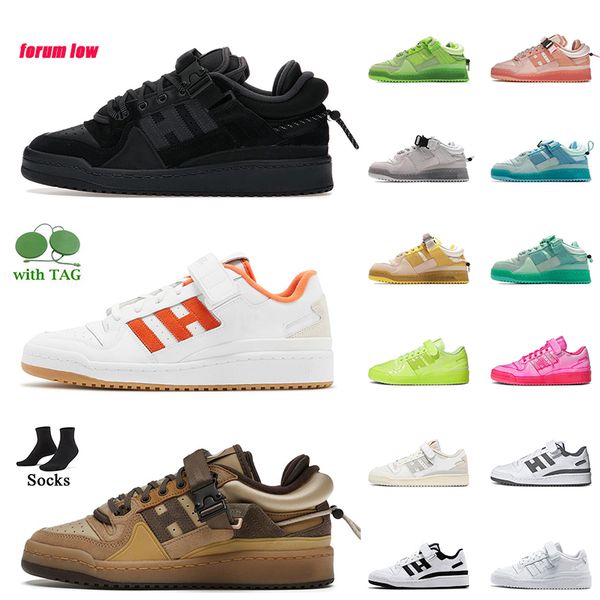 

2022 wholesale platform running shoes women men forum low buckle brown trainers true orange bad bunny back to school easter egg solar pink w