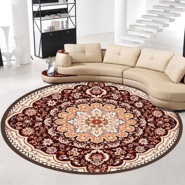 

carpets morocco round and rugs bohemian style bedroom living room floral printed sofa chair decor anti-slip floor mats