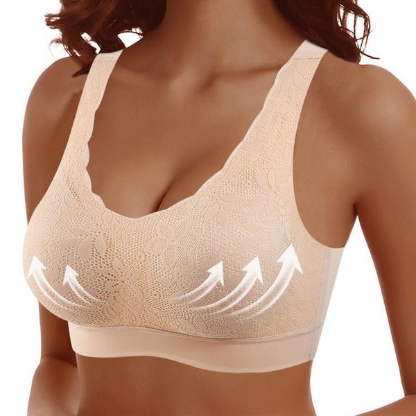 

yoga outfit seamless sports bra breathable underwear fitness women padded push up tank running workout gym vest
