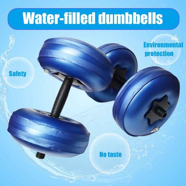 

1pair pvc portable travel adjustable barbells sports fitness equipment body building home workout water filled dumbbell gym dumbbells