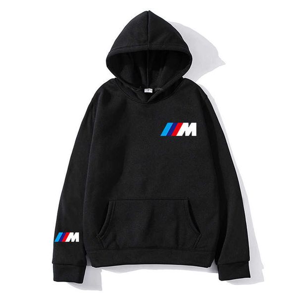 

fashion casual hoodie for men 2021 new bmw print warm clothing hoodies fleece streetwear sweatshirt hooded male oversized hoody x0610, Black