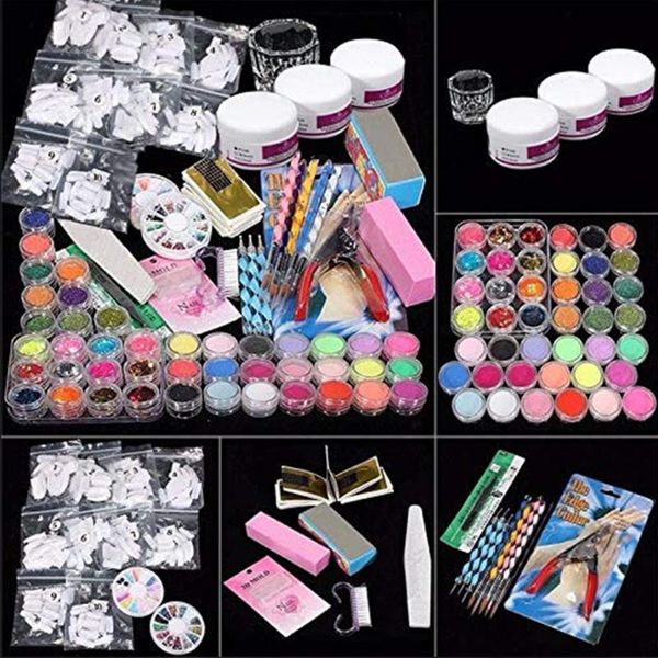 

nail art kits 42 in 1 set acrylic powder glitter brush tools kit