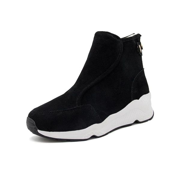 

boots snow women's 2021 autumn and winter fashion plus velvet thick warm short cotton, Black