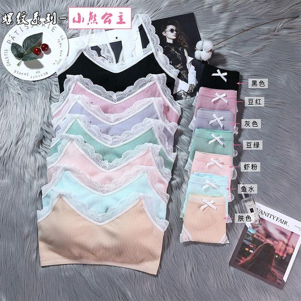 

bustiers & corsets 3d lingerie seamless sport bra set backless strapless push up bralette brassiere women underwear chest girl lace, Black;white