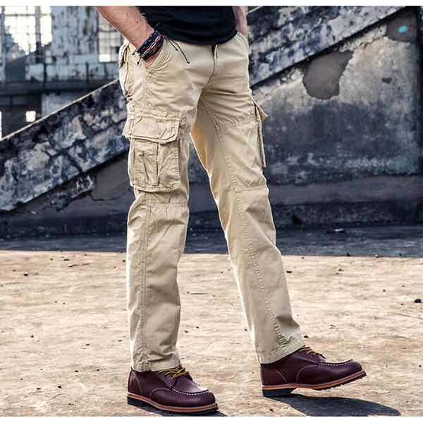

men's pants military overalls military casual pants, Black