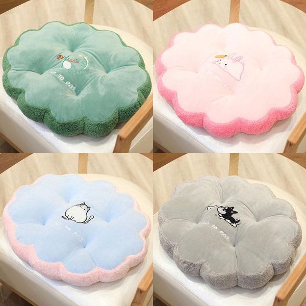 

cushion/decorative pillow round petal seat cushion kawaii tatami embroidery pad back soft chair sofathick home