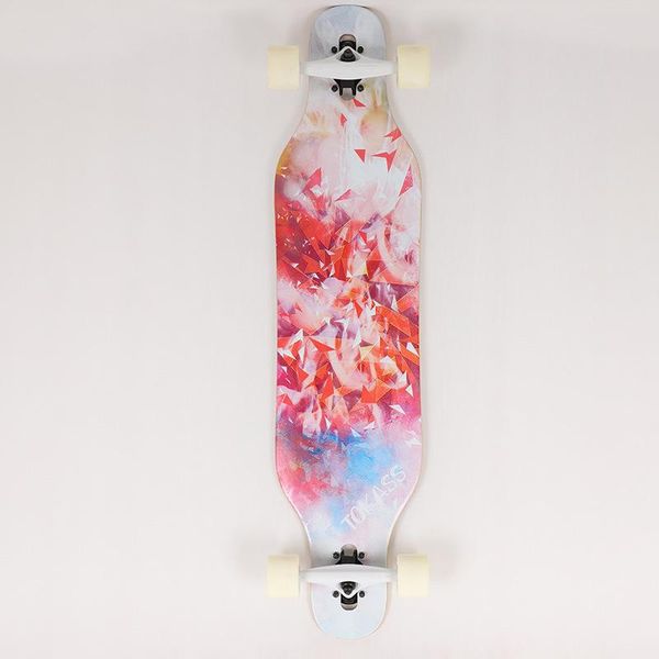 

off road longboard beginner skateboard wood complete long board skateboards double rocker roda skate sports equipment bi50sb skateboarding