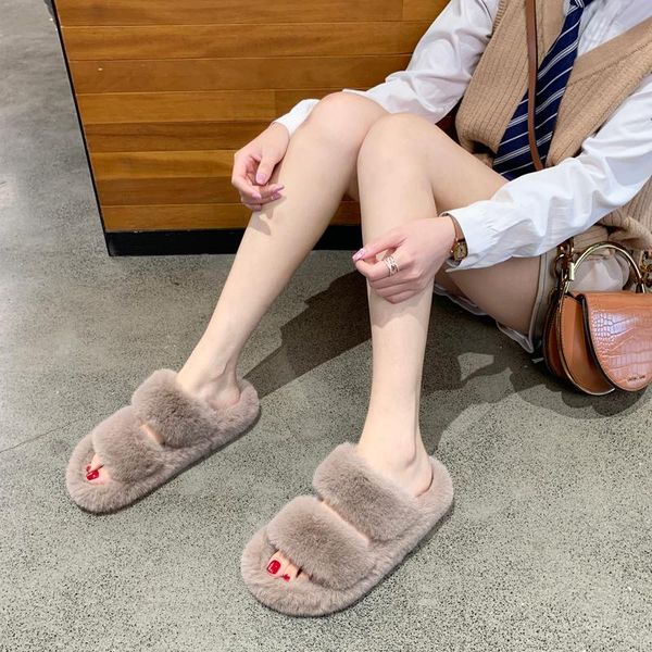 

maomao sandals women outside the han edition suede shoes wear slippers joker antiskid mueller 2021, Black