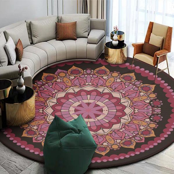 

carpets round retro mandala living room carpet homestay el hanging basket mat exotic ethnic style floor bedroom