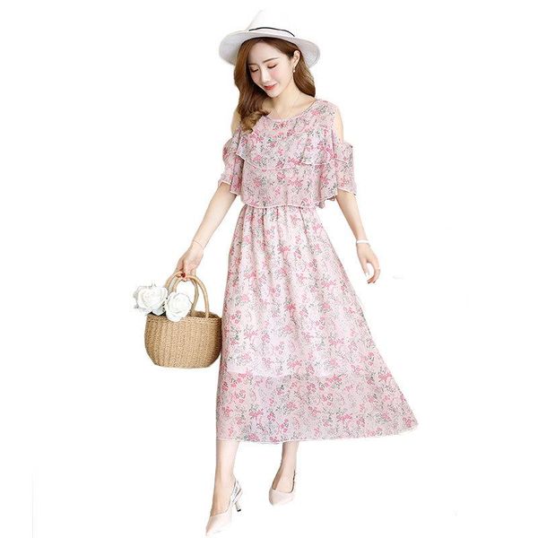 

maternity dresses elegant summer pregnancy clothes chiffon pregnant women breastfeeding dress floral vestidos, White