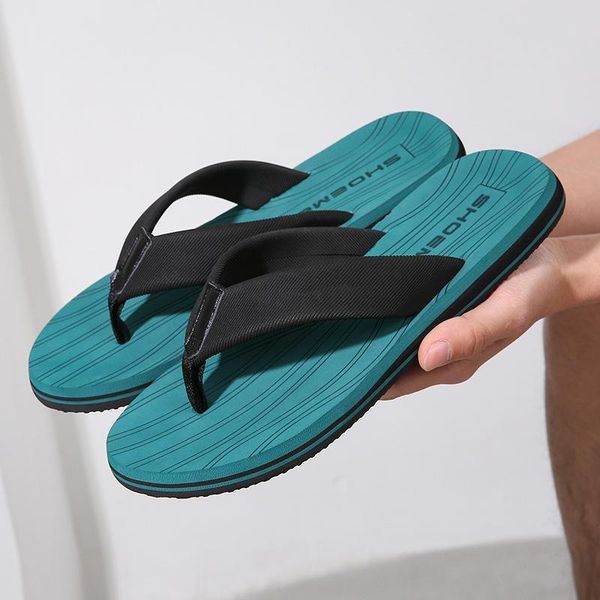 

slippers 2021 arrival summer men flip flops beach sandals anti-slip zapatos hombre casual shoes wholesale big size 39-46, Black