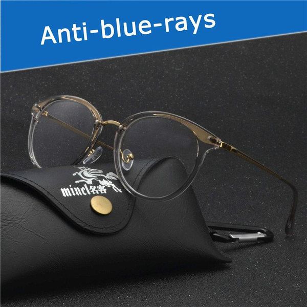 

mincl/blue light men women computer eyeglasses goggles radiation protect glasses frame gaming with box fml fashion sunglasses frames, Black