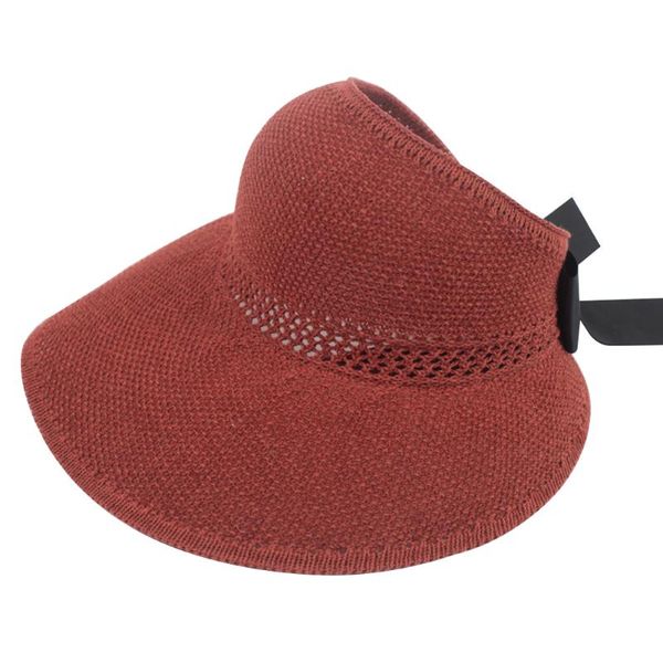

summer holiday fashion women sun hat foldable wide brim uv protection ribbon beach bowknot knitted all match adjustable hats, Blue;gray
