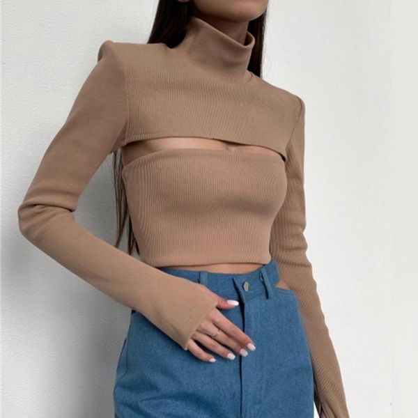 

women's sweaters 2021 winter cropped womens long sleeve black beige vintage warm fashion streetwear 90s fall clothing, White;black