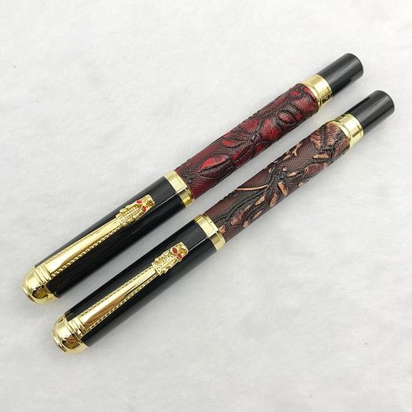 

fountain pens arrival dragon pen fine nib 0.5mm exquisite gold clip emboss ink for writing gift choice 1pc/lo