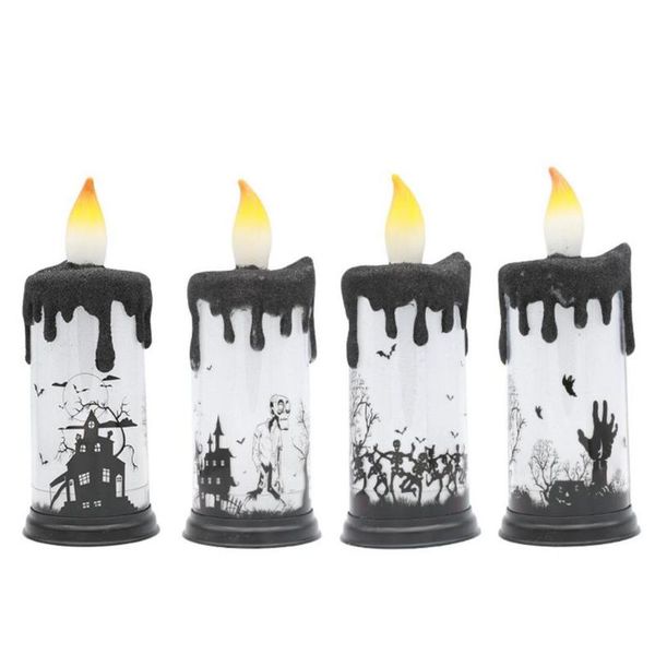 

party decoration halloween flameless led candle light lamp battery operated tealight art creative home bar props ornament