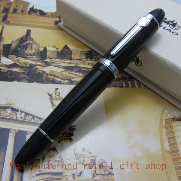 

advanced jinhao 159 roller ball pen vivid black with silver clip big & heavy gift white blue yellow gold orange red optional ballpoint pens, Blue;orange