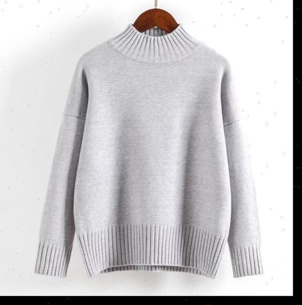 

autumn womens sweaters winter cashmere cotton knitted women and pullovers long sleeve solid color casual turtleneck sweater, White;black