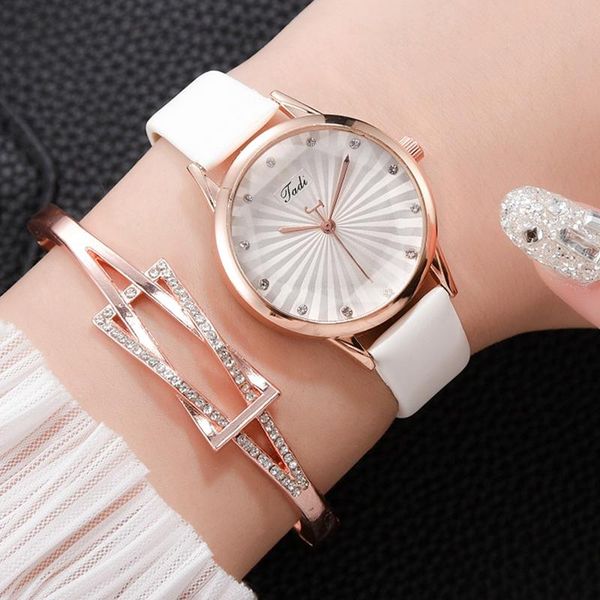 

watch woman bracelet watches fashion leather casual vintage wristwatch clock quartz marcas famosas wristwatches, Slivery;brown