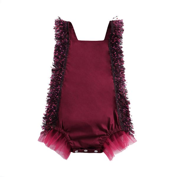 

0-24m toddler baby girls ruffles sleeveless romper infant lace tassel jumpsuit clothes sunsuit summer holiday cotton outfits, Blue