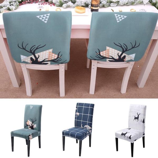 

chair covers christmas printing removable seat decorations dinner xmas cap folding el cover