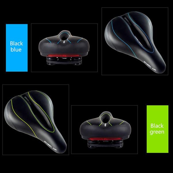 

bike saddles 1 pcs professional bicycle saddle pad with tail light rear lamp breathable soft cycling absorbing seats parts