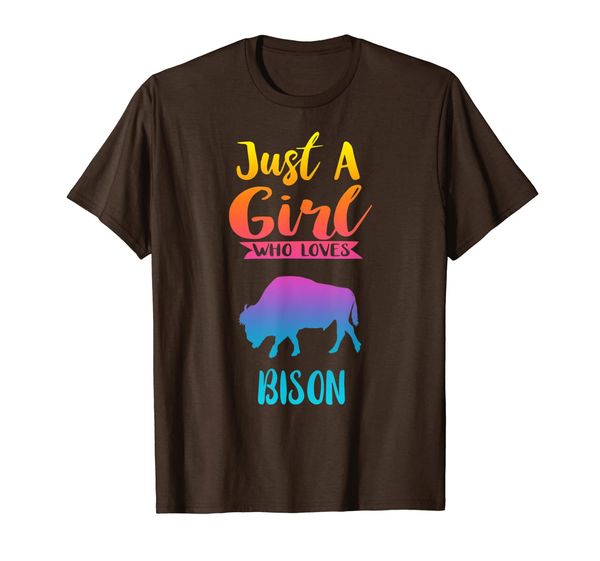 

Just A Girl Who Loves Bison Shirt Bison Lovers Gifts, Mainly pictures
