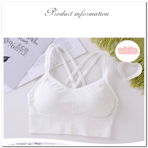 

sports bra women fitness seamless yoga underwear running gym crop push up sport vest clothing, White;black