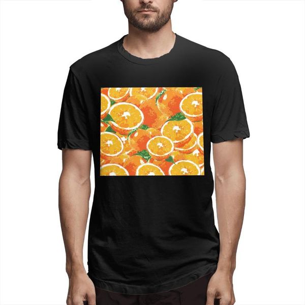 

strawberries fall in love with oranges men's short sleeve t-shirt summer fashion tees t-shirts, White;black