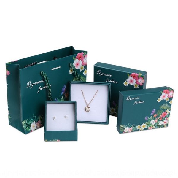 

mdh fashion jewelry packaging boxes necklace jewelry boxes earring wrapping paper color ring packaging carton printing color, Black;white