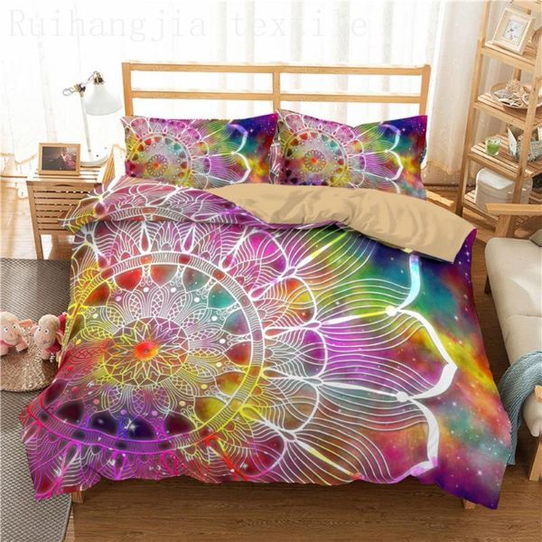 

bedding sets bohemian 2/3 pieces mandala set single twin  king size comforter duvet quilt cover microfiber bedclothes no sheets