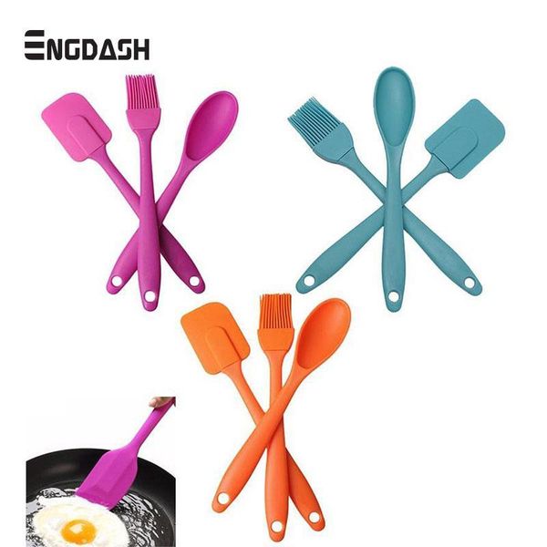 

baking & pastry tools engdash 3pcs/set spatula cake silicone kitchen cream mixer ice scoop scraper