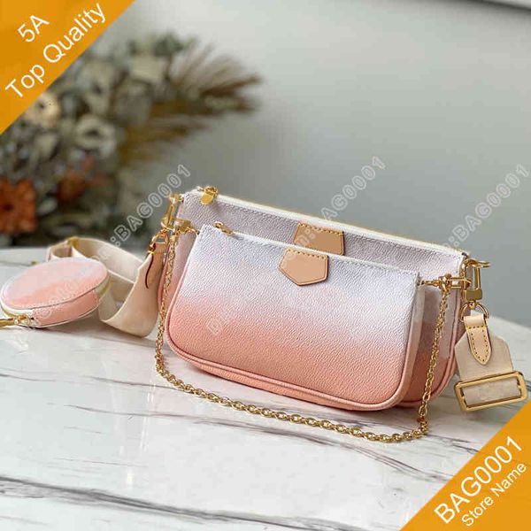 

5a three-piece suits bags canvas wallet pocket shoulderbag with box b107 (57633 57634) bag0001
