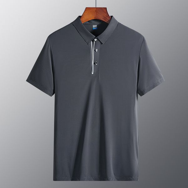 

men's t shirts 2021 summer polo lapel short sleeve slim light casual business youth, White;black