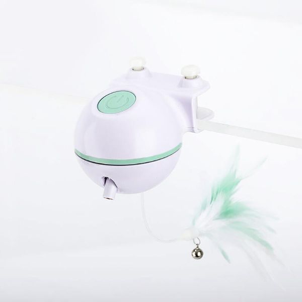 

cat toys feather motion flash usb charging electronic teaser pet supplies rolling ball smart funny rotating toy automatic interactive
