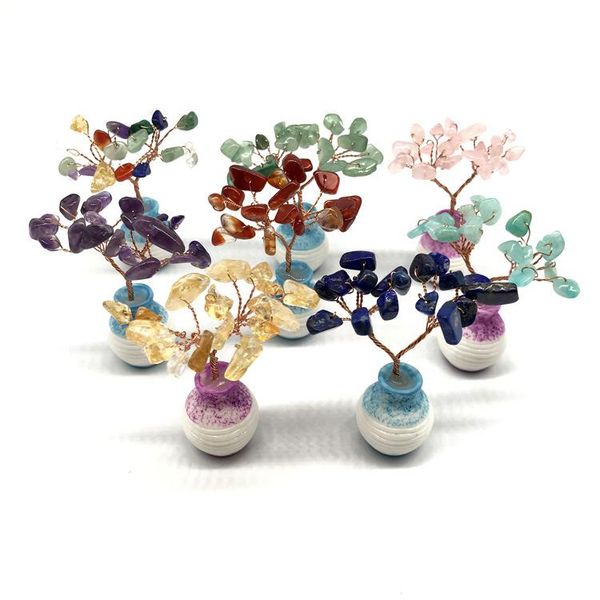 

decorative objects & figurines home office resin base natural crystal tree simple and stall decoration