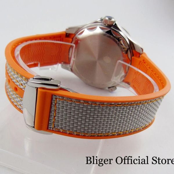 

watch bands 20mm rubber strap band with steel bracelet clasp, Black;brown