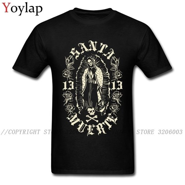 T-Shirts Santa Muerte 13 Herbst Beliebte benutzerdefinierte Kurzarm alle Baumwolle Rundhals Herren T-Shirts benutzerdefinierte T-Shirts 210324