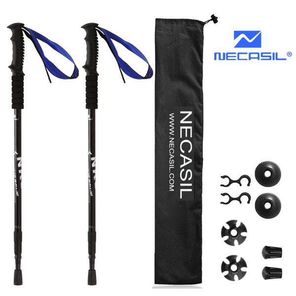 

trekking poles 1 pair walking stick cane adjustable anti strong & lightweight aluminum hiking crutches for or