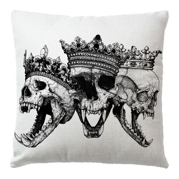 

quality of high design sense pillow cushion selling linen pillow case european skull pattern square siesta artifact car decorative cushion c