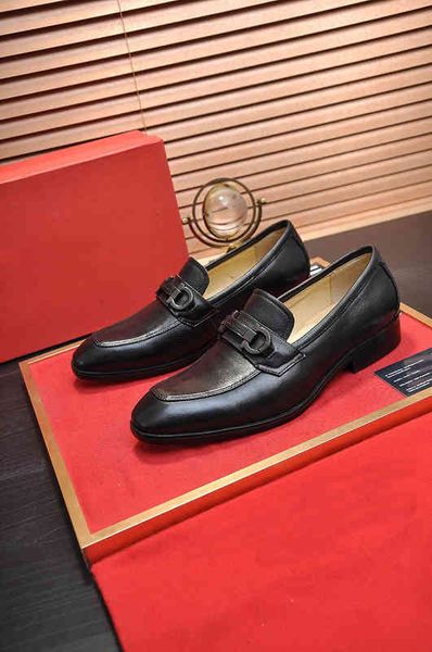 

designer men genuine leather casual loafers classic brand fashion famous party wedding dress shoes business oxfords size 38-45, Black