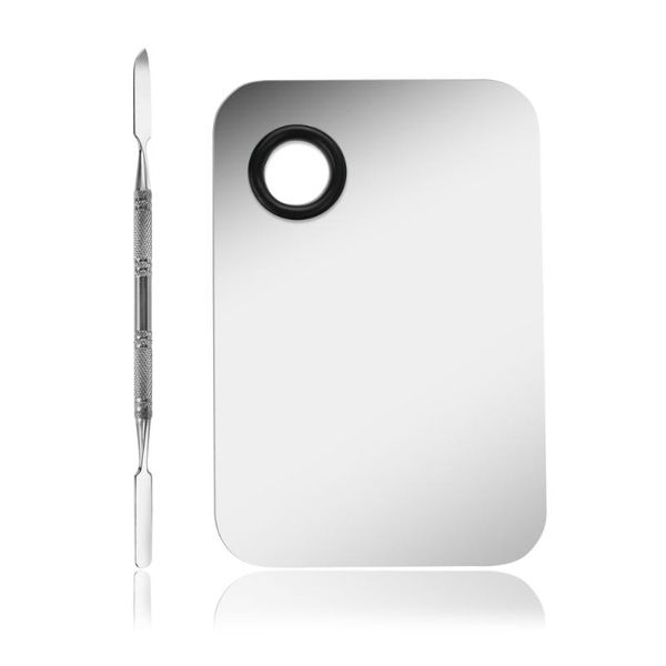 

15*10cm lady stainless steel cosmetic makeup with spatula tool nail art kits