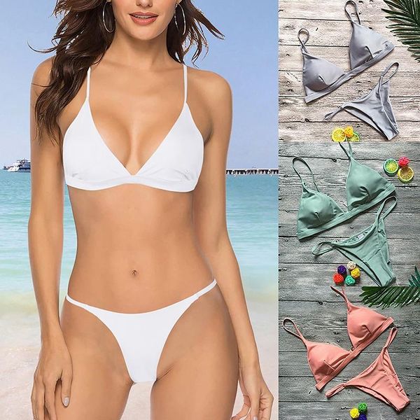 

one-piece suits push up bikini 2021 swimwear women tube bra set swimsuit bathing suit beachwear biquini swimming two piece