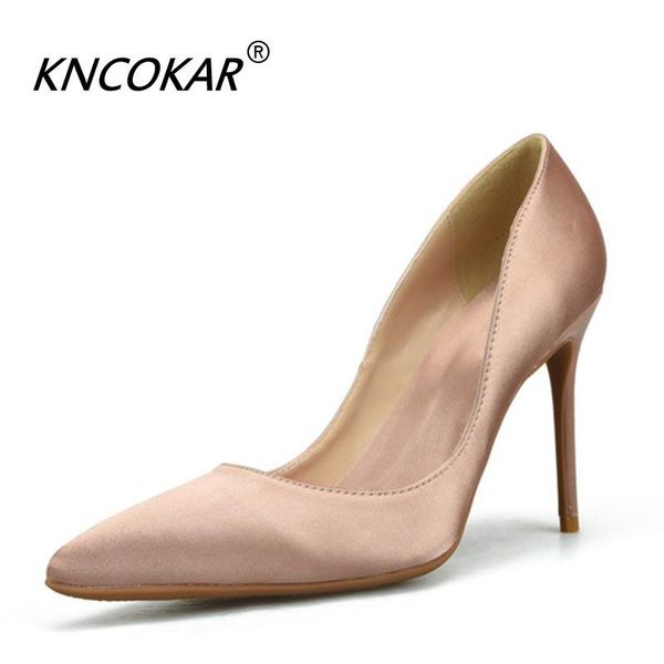 

fall 2021 silk satin stiletto heels shallow mouth women's single shoes dress, Black