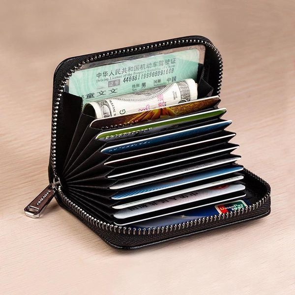 

card holders id holder wallets women designer phone business luxury leather purse, Brown;gray