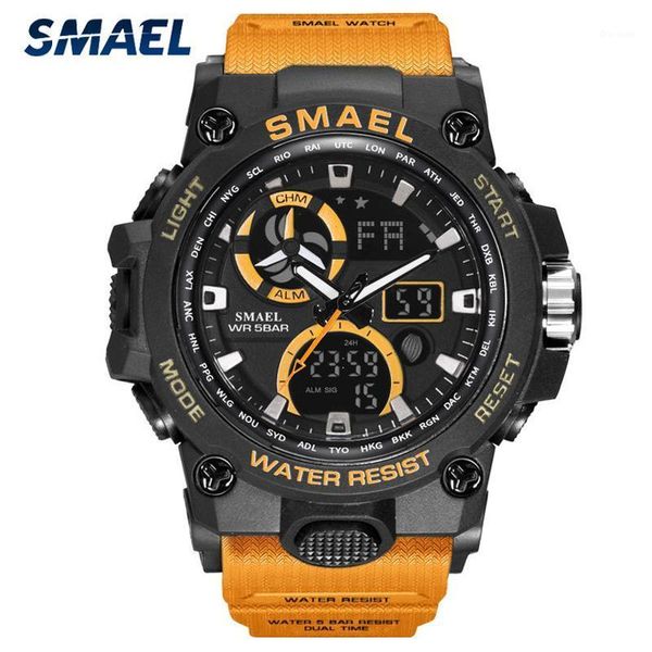 

mens watches 24 hour date sports men's quartz led digital clock waterproof military wrist watch men reloj wristwatches, Slivery;brown