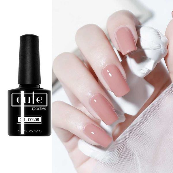 

nail gel glass bottle milky nude nails polish long lasting semi-transparent opal jelly soak off uv for user, Red;pink